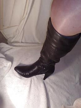 12P Sissy slut in lipstick, hose and hood.