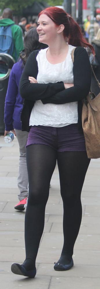 25P Street Pantyhose - Real Life Cunts-Next-Door