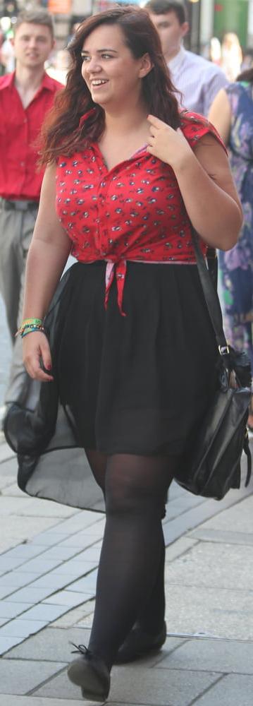 25P Street Pantyhose - Brit Pigs in Pantyhose 2 of 3