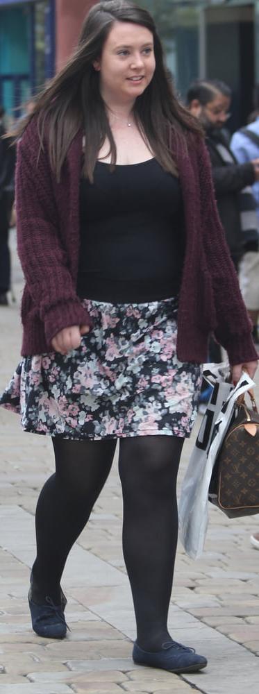 25P Street Pantyhose - Brit Pigs in Pantyhose 2 of 3