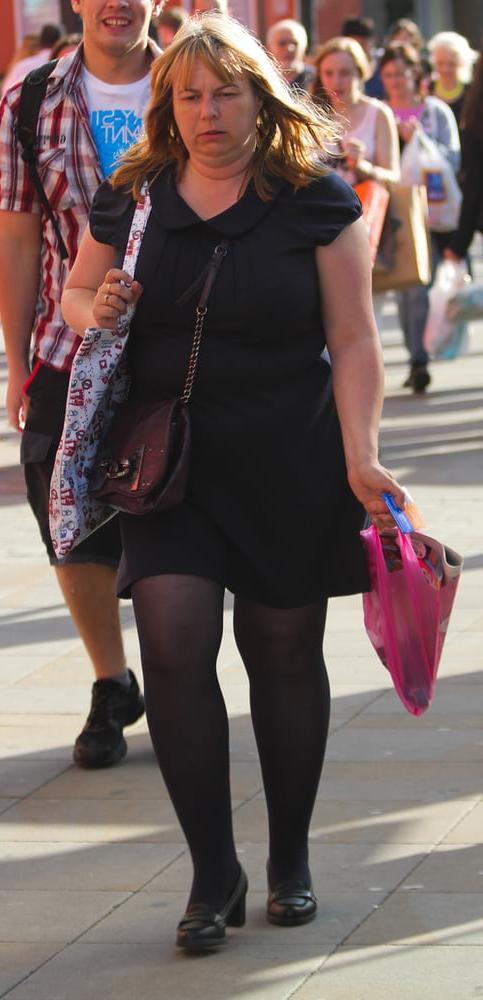 25P Street Pantyhose - Brit Pigs in Pantyhose 2 of 3
