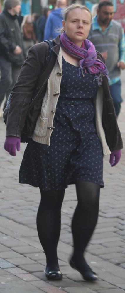 25P Street Pantyhose - Brit Pigs in Pantyhose 2 of 3
