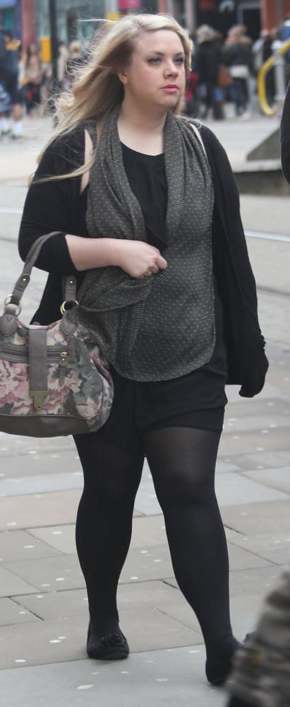 25P Street Pantyhose - Brit Pigs in Pantyhose 2 of 3