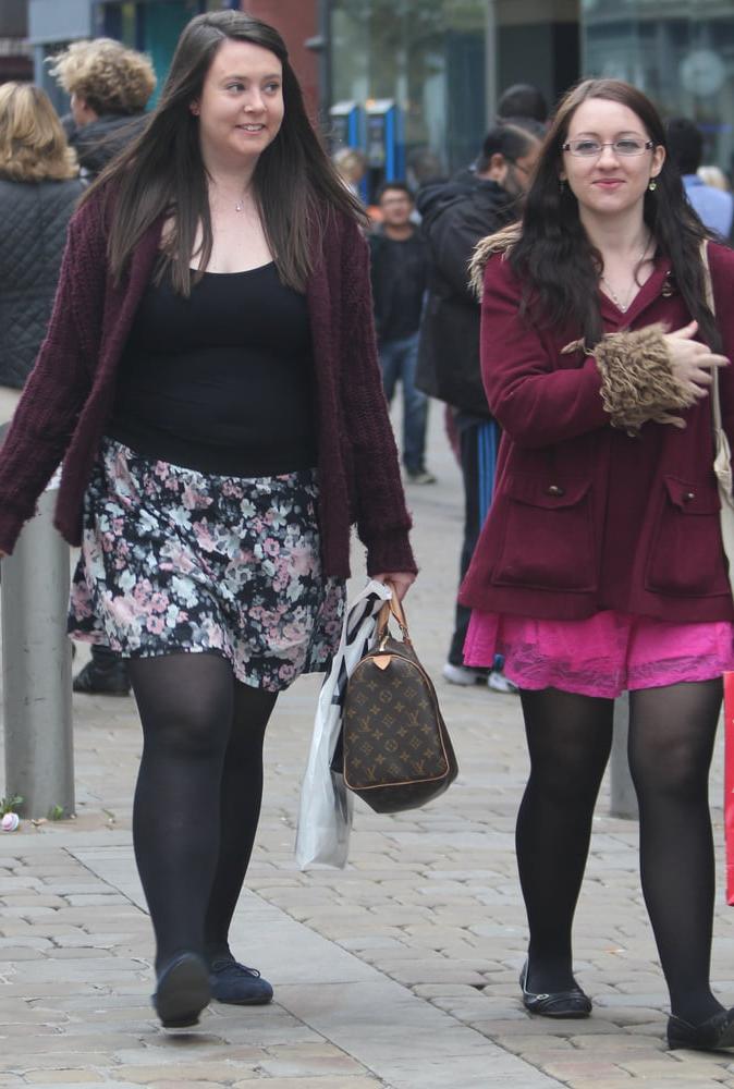 25P Street Pantyhose - Brit Pigs in Pantyhose 2 of 3