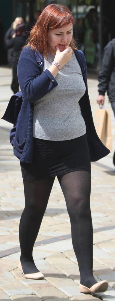25P Street Pantyhose - Brit Pigs in Pantyhose 2 of 3