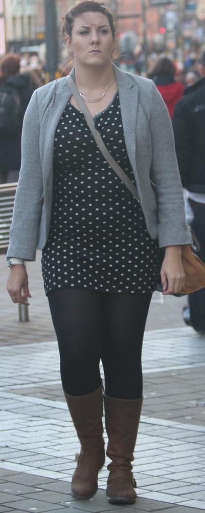 25P Street Pantyhose - Brit Pigs in Pantyhose 2 of 3