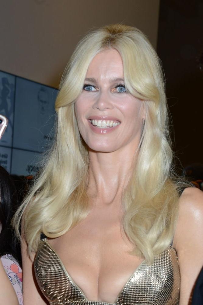16P Claudia Schiffer - Sexy MILF In Silver Dress