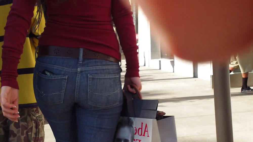 24P Nice teen butt & ass in blue jeans today