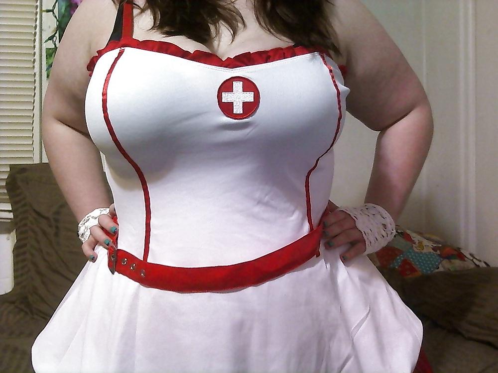 20P He likes the nurse costume a lot