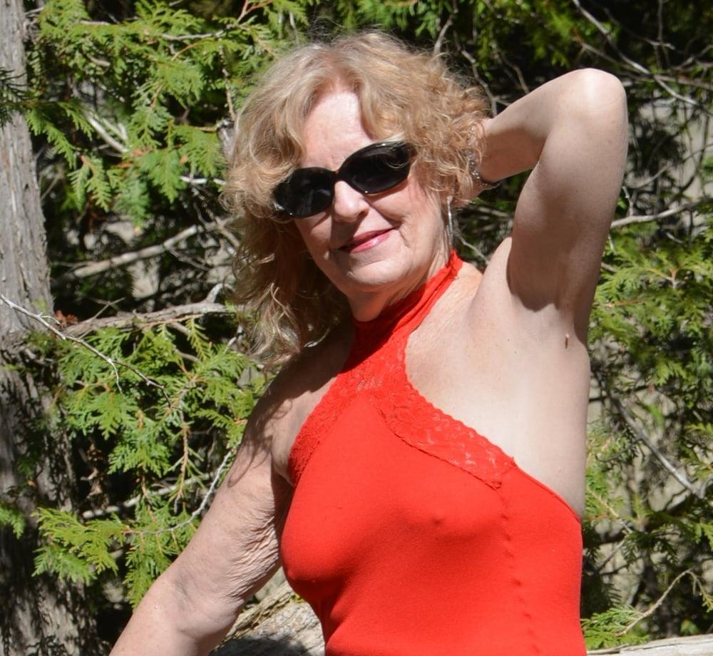 19P Red Sheer Garter Dress #6