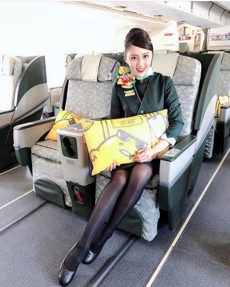 25P Asian Flight Attendants in Pantyhose Part 1