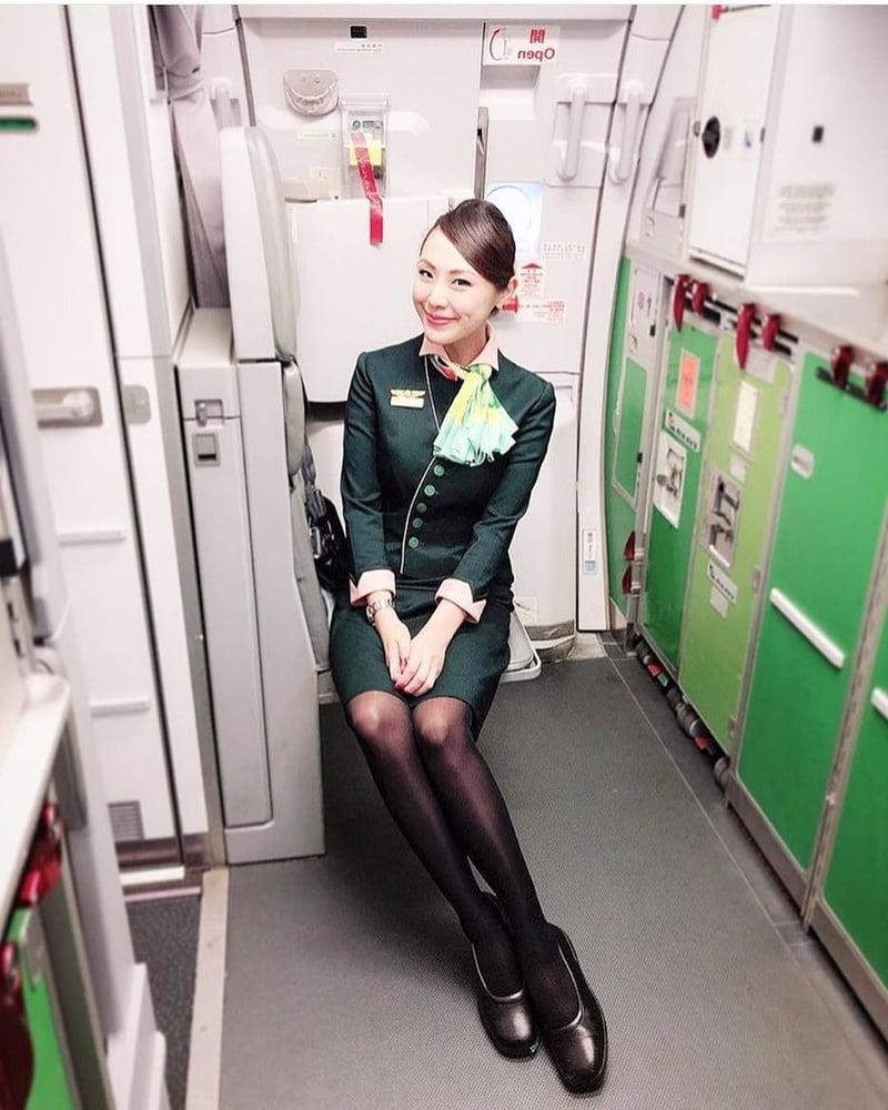 25P Asian Flight Attendants in Pantyhose Part 1