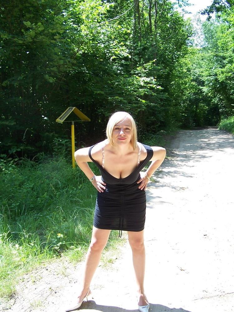13P Blond Friend's ExWife naked in the Forest