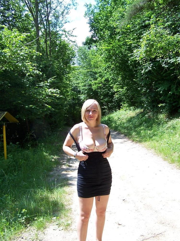 13P Blond Friend's ExWife naked in the Forest