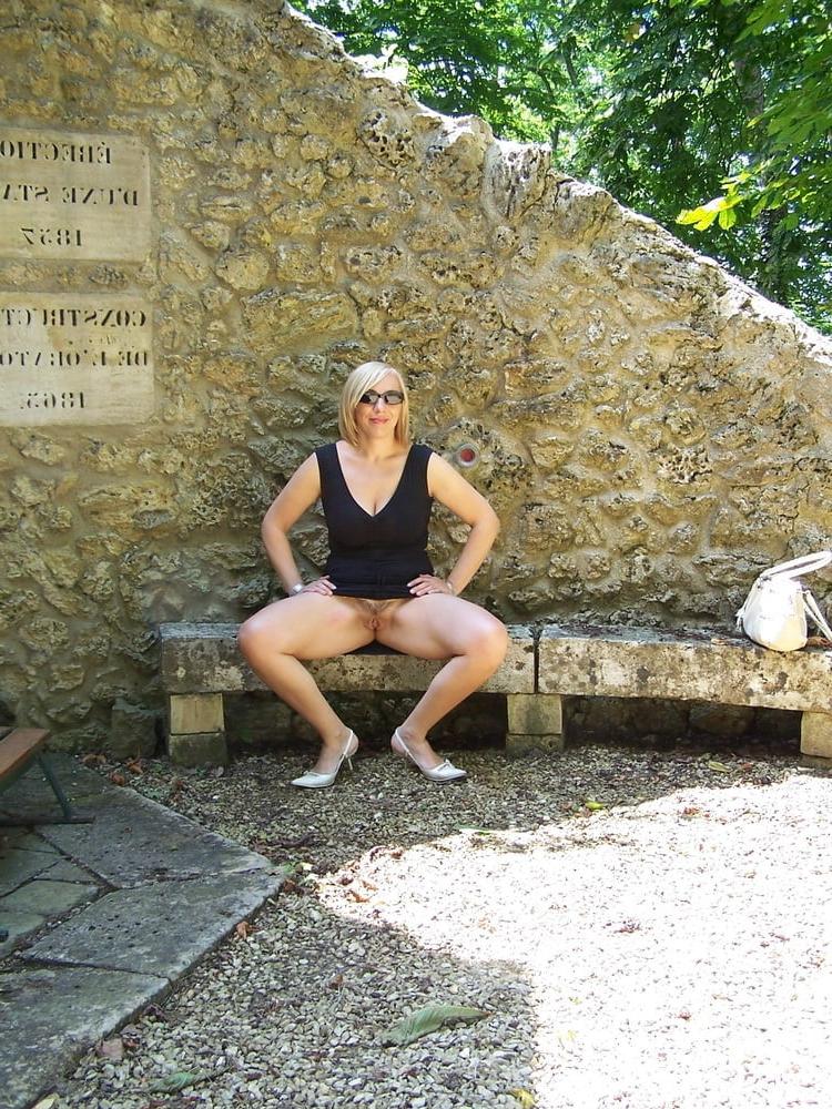 13P Blond Friend's ExWife naked in the Forest