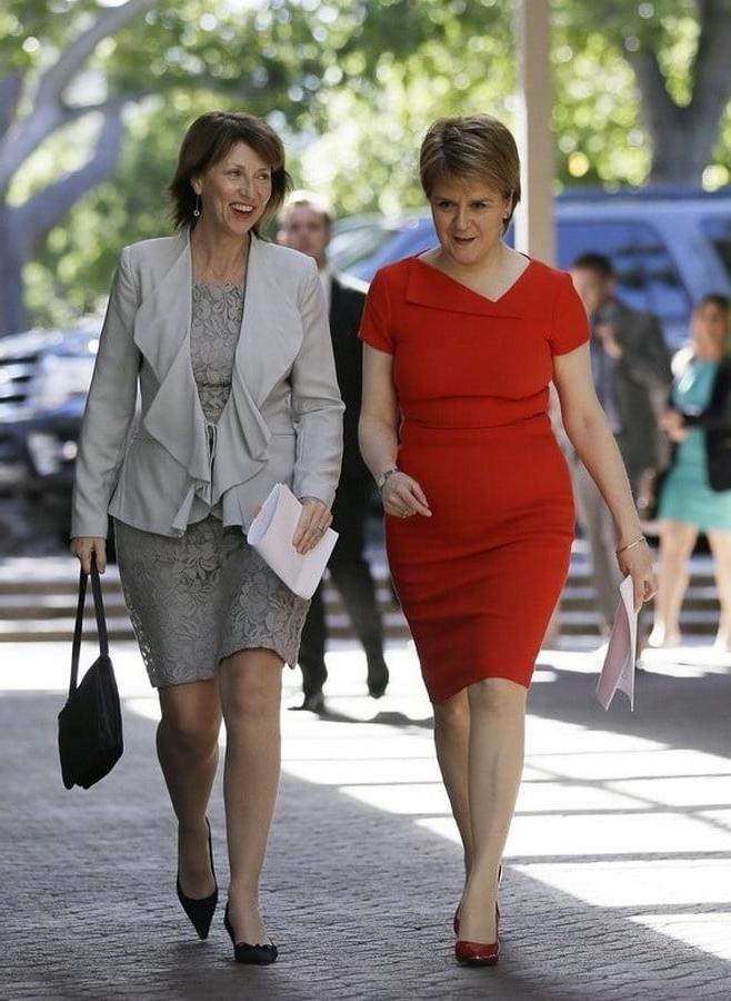 25P Nicola Sturgeon - Scotland's First Minister in Pantyhose