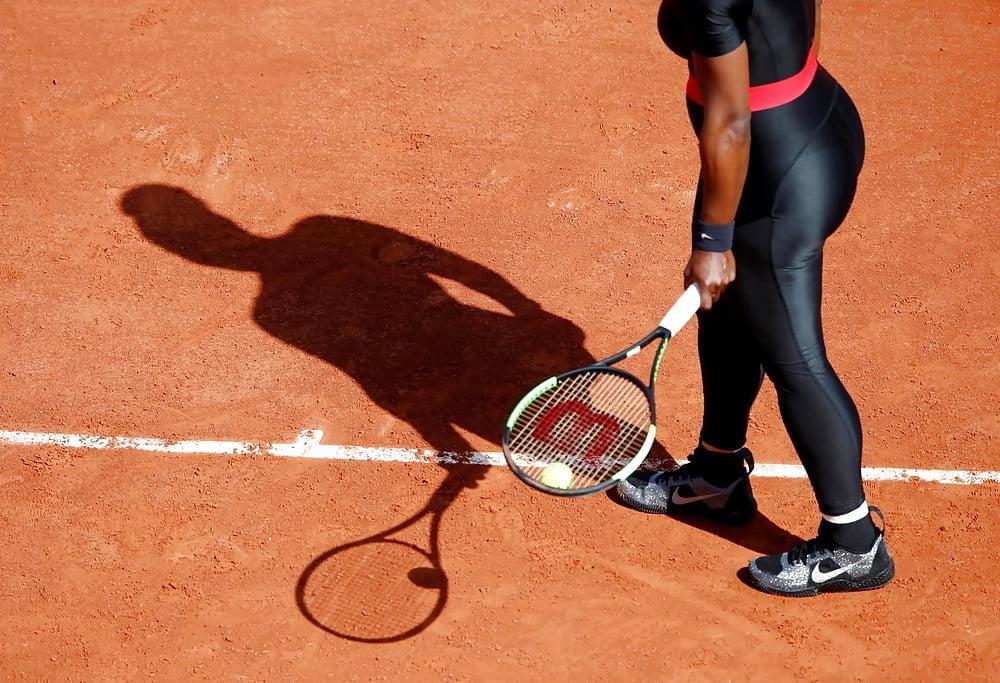 25P Serena Williams Fetter Fickarsch French open 2018
