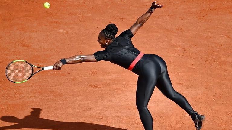 25P Serena Williams Fetter Fickarsch French open 2018