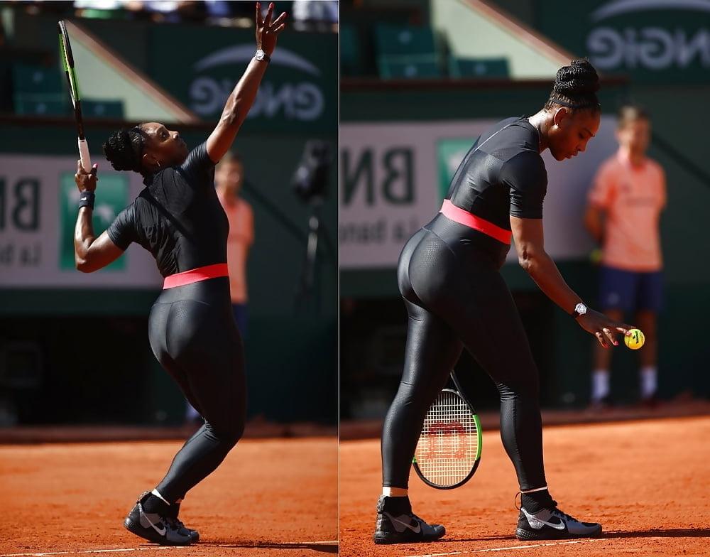 25P Serena Williams Fetter Fickarsch French open 2018