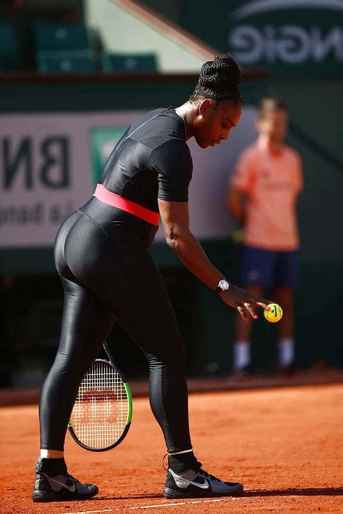 25P Serena Williams Fetter Fickarsch French open 2018