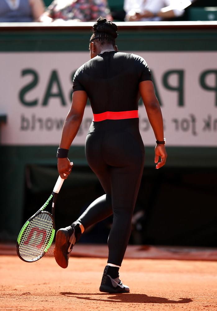 25P Serena Williams Fetter Fickarsch French open 2018