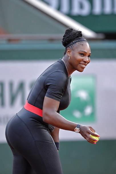 25P Serena Williams Fetter Fickarsch French open 2018