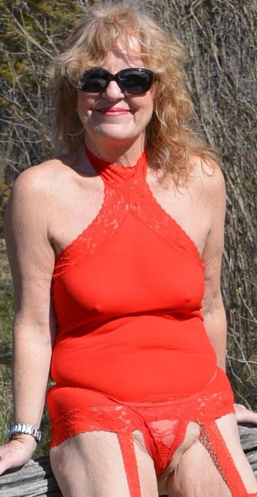 25P Red Sheer Garter Dress #