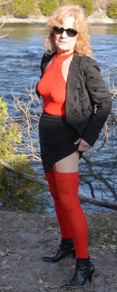 25P Red Sheer Garter Dress #2