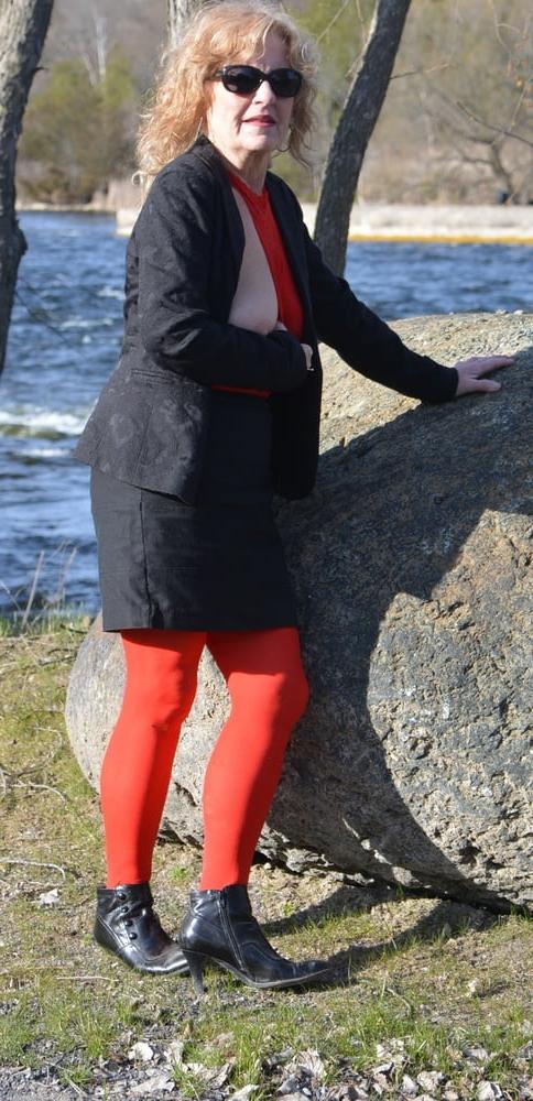 25P Red Sheer Garter Dress #2