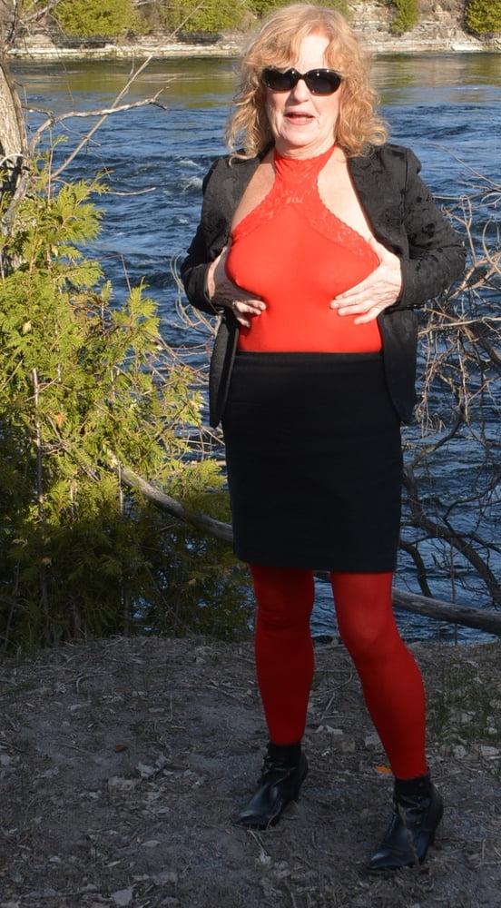 25P Red Sheer Garter Dress #2