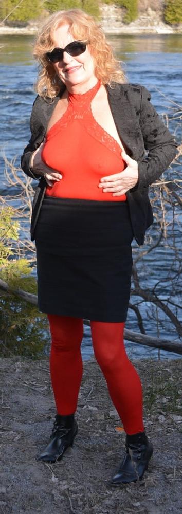 25P Red Sheer Garter Dress #2