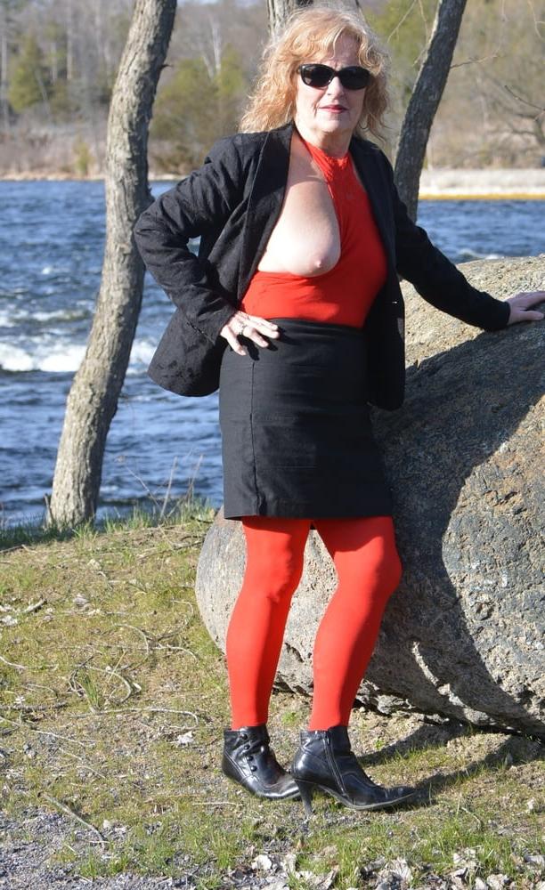 25P Red Sheer Garter Dress #2