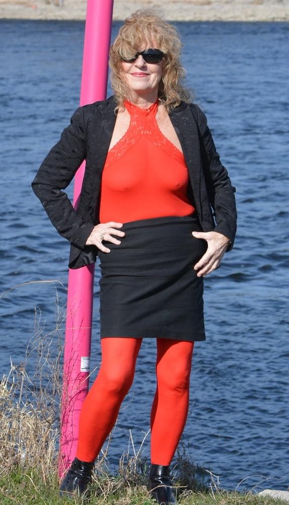 20P Red Sheer Garter Dress #2