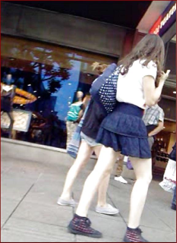 17P So sweet teen with long legs and dark blue tanga