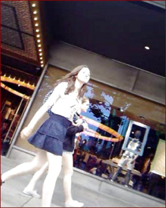 17P So sweet teen with long legs and dark blue tanga