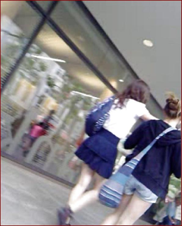 17P So sweet teen with long legs and dark blue tanga