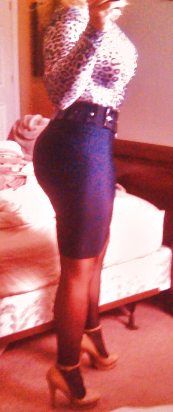 8P Dressing 4 work (Maybe a peak under tight skirt??)