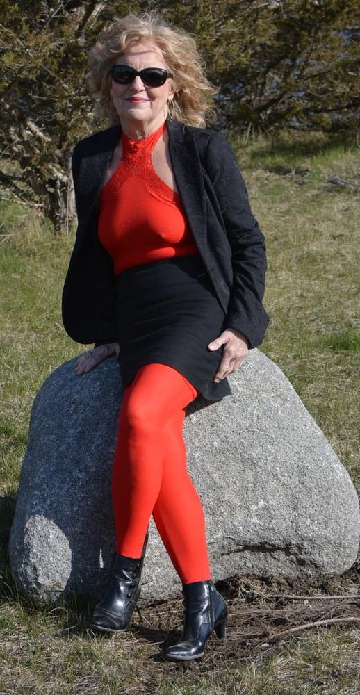 22P Red Sheer Garter Dress #2