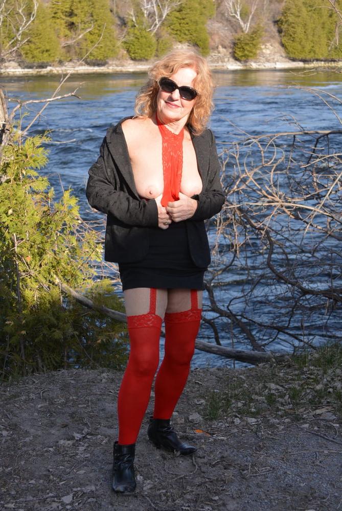 22P Red Sheer Garter Dress #2