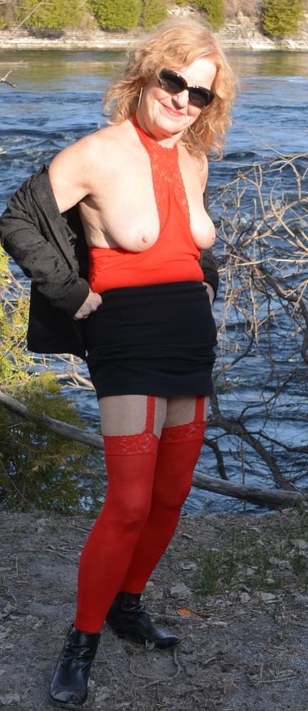 22P Red Sheer Garter Dress #2