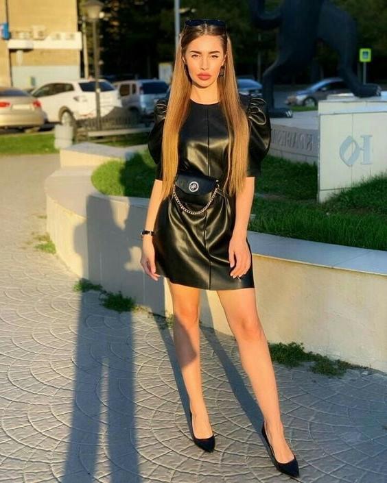 25P Black Leather Dress 3 - by Redbull18