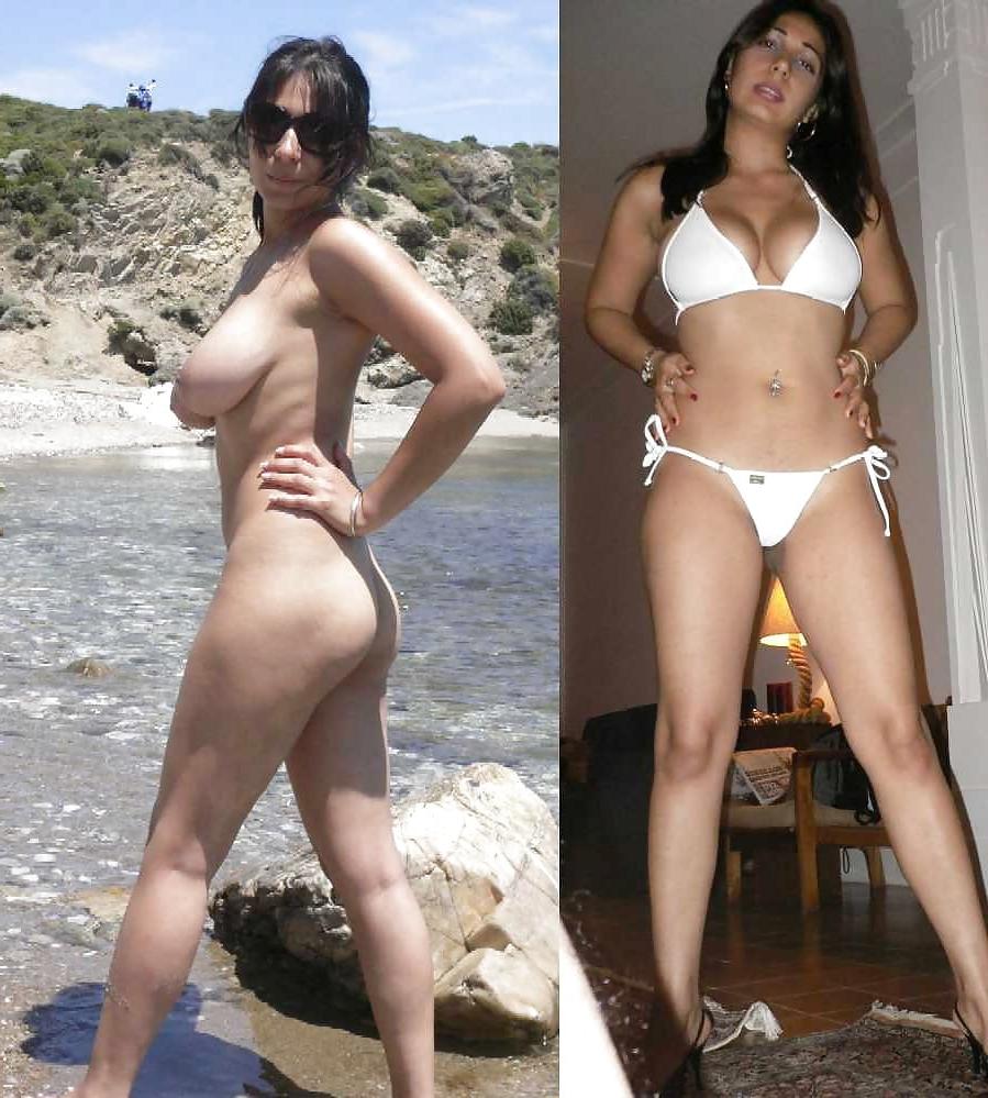 25P Amateurs - with and without their swimsuit # 5