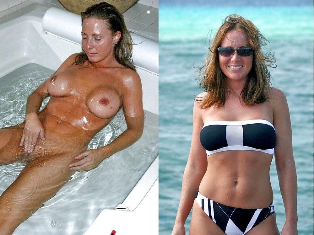 25P Amateurs - with and without their swimsuit # 5