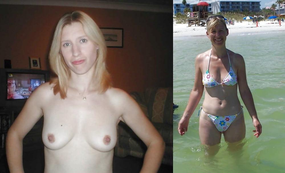 25P Amateurs - with and without their swimsuit # 5