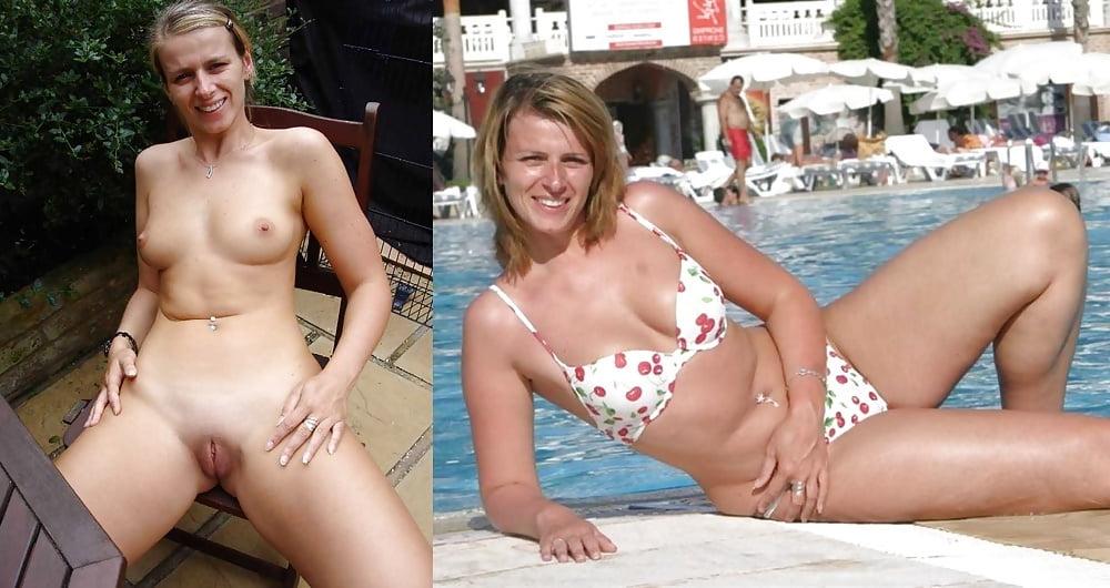 25P Amateurs - with and without their swimsuit # 5