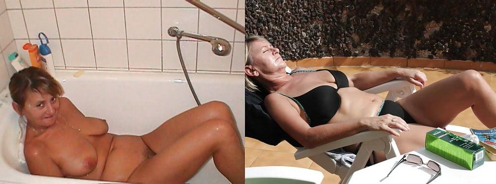 25P Amateurs - with and without their swimsuit # 5