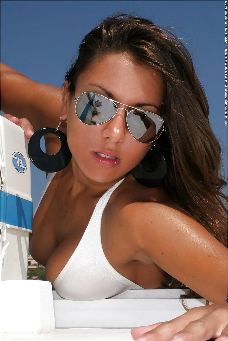 12P Sexy Brunette on the boat