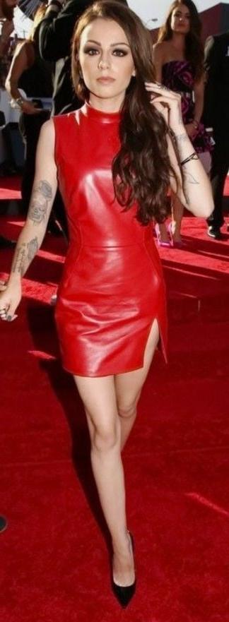 25P Red Leather Dress 3 - by Redbull18