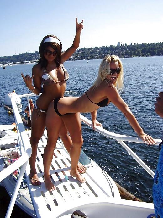 15P Spoiled amateur whores on a boat.