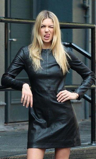 25P Black Leather Dress 4 - by Redbull18